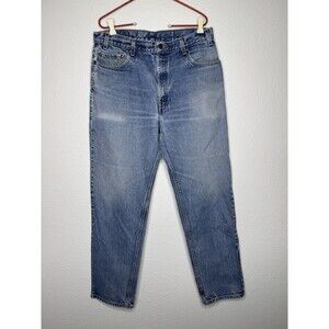 Vintage Levis 540 Jeans Men 34x31 Faded Y2K Batwing Brown Tab Leather Patch 2001